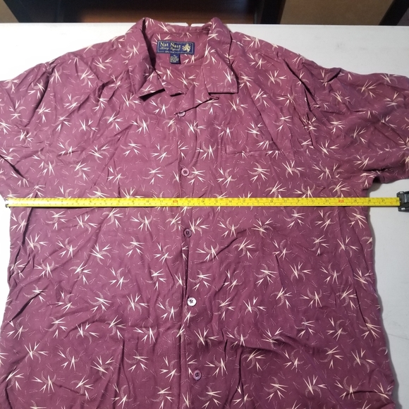 Nat Nast XL 100% Silk short sleeve shirt - Picture 2 of 5